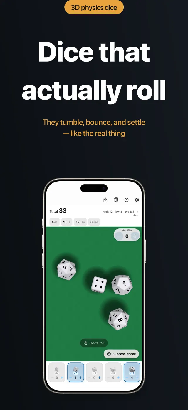 Four dice on the table