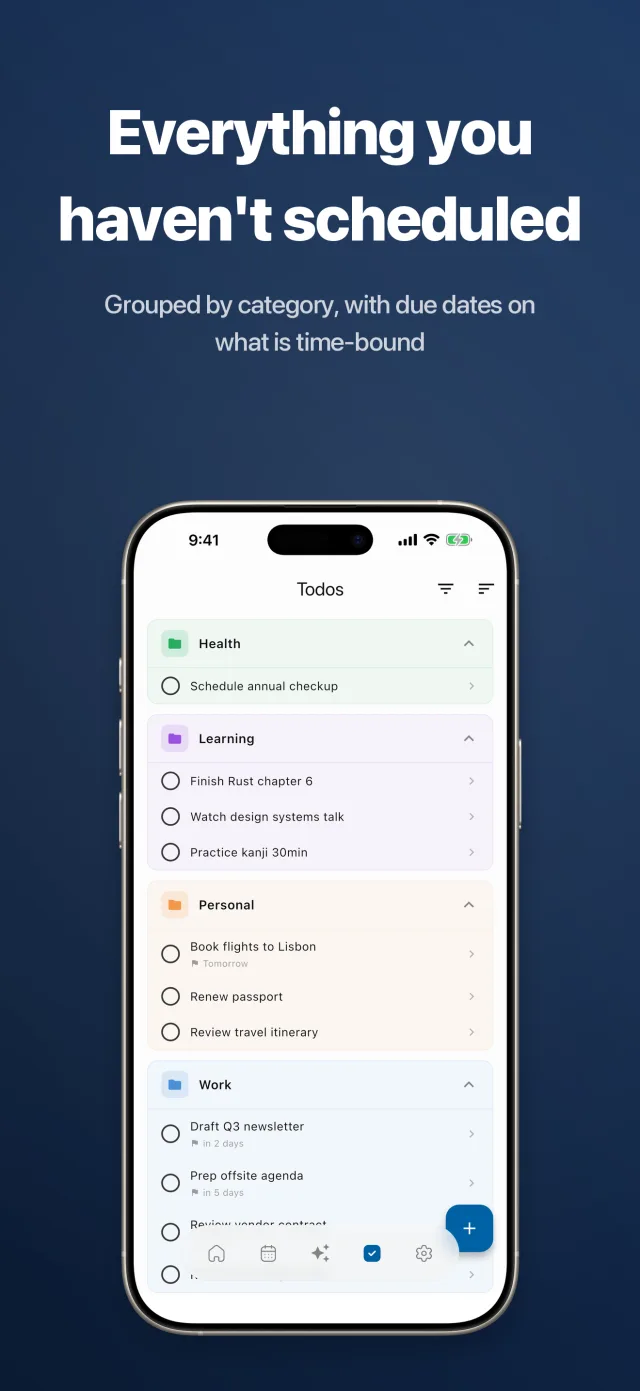 The task backlog